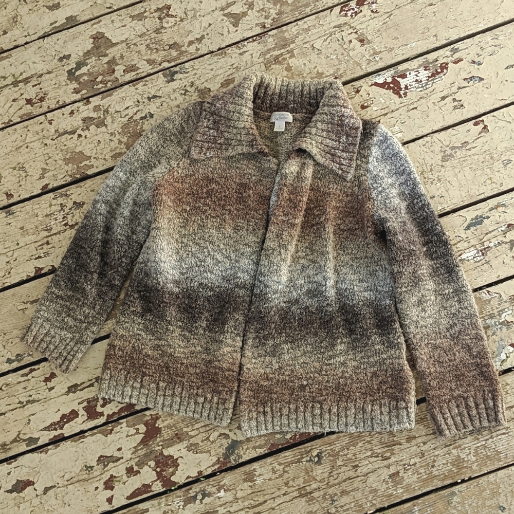 Old Man Sweater, Vintage looking Sweater, Brown